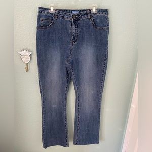 WESTPORT Faded Blue Boot Cut Denim Jeans, 16 TALL